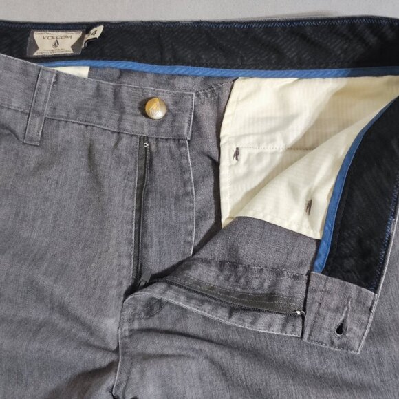 Volcom pants men's size 34 grey colour Frickin Modern Chino Pants style#A1131008 - Picture 9 of 15